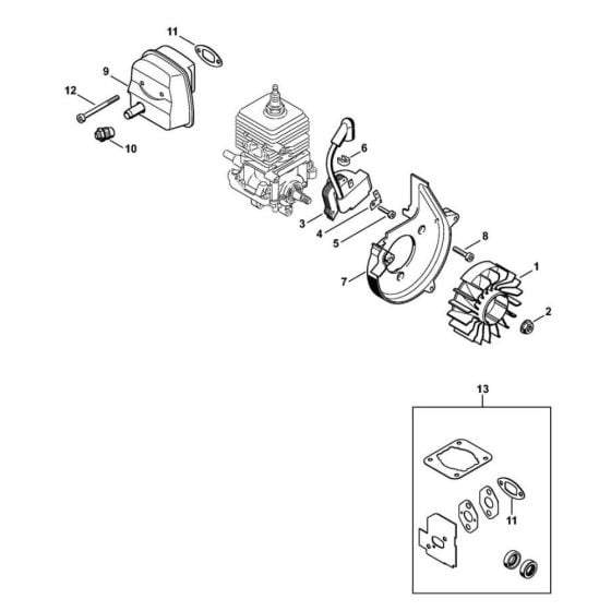 Ignition System, Muffler for Stihl BG 85 Leaf Blower