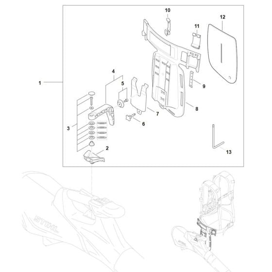 Carrying System for Stihl BGA 200 Cordless Leaf Blower