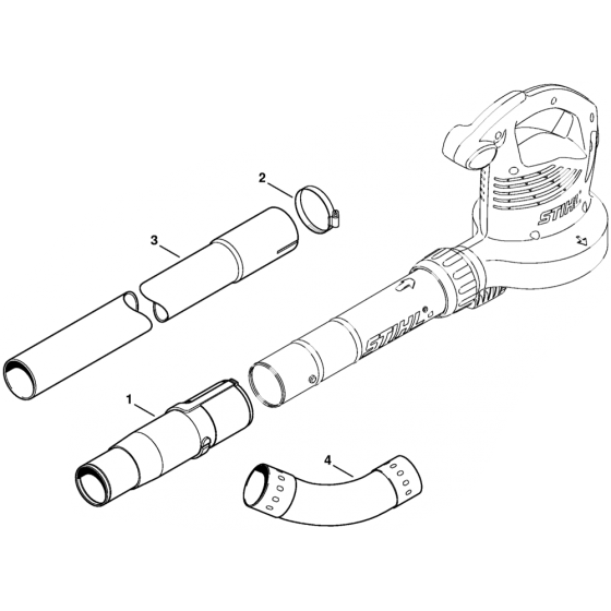 Gutter Cleaner Assembly for Stihl BGE61 Electric Blower