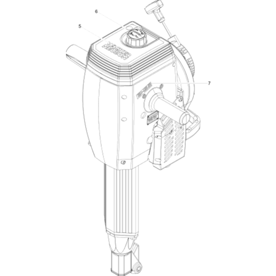 Labels Assembly for Wacker BH22-5000007890 (Petrol) Rev.107 Breakers