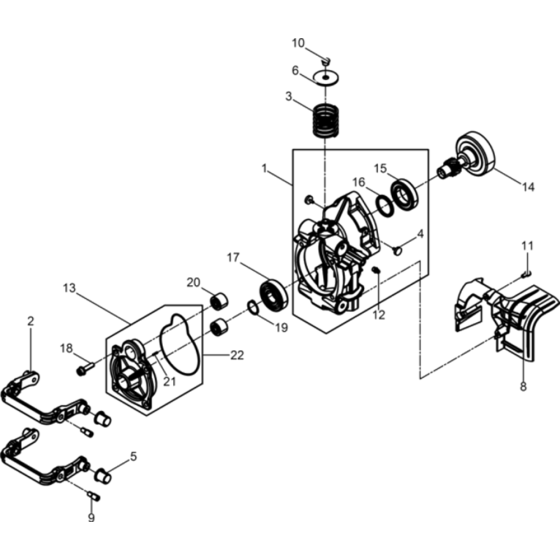 Crankcase Assembly for Wacker BH23-5000610378 (Petrol) Rev.102 Breakers