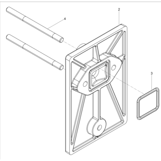 Intermediate Flange Assembly for Wacker BH23-5000610381 (Petrol) Rev.102 Breakers