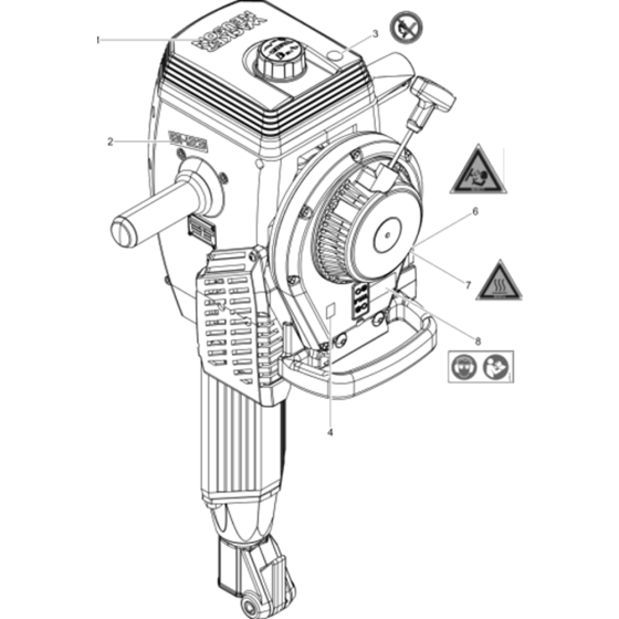 Labels Assembly for Wacker BH23-5000007891 (Petrol) Rev.109 Breakers