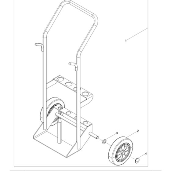 Cart Transportation Assembly for Wacker BH23-5000610292 (Petrol) Rev.104 Breakers