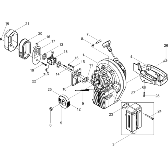 Engine Complete Assembly for Wacker BH23-5000610292 (Petrol) Rev.104 Breakers