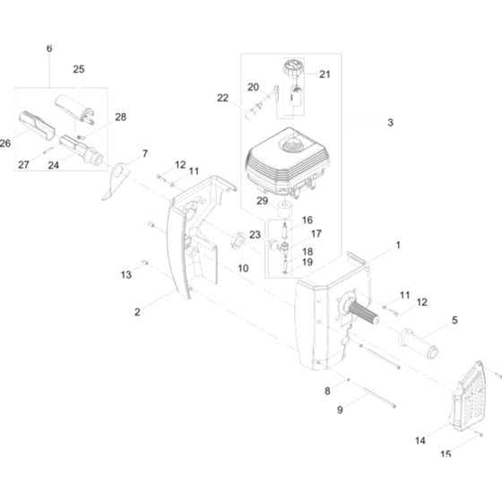 Cover Assembly for Wacker BH23-5000007892 (Petrol) Rev.109 Breakers