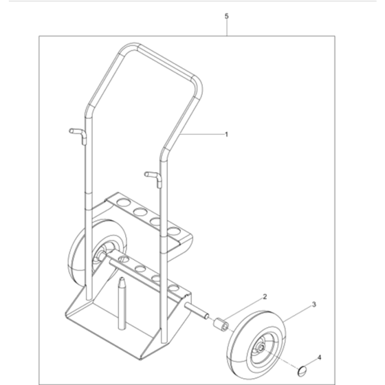 Cart Transportation-1 Assembly for Wacker BH23-5000007893 (Petrol) Rev.109 Breakers