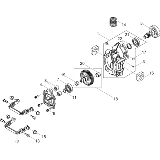 Crankcase Assembly for Wacker BH23-5000007894 (Petrol) Rev.109 Breakers