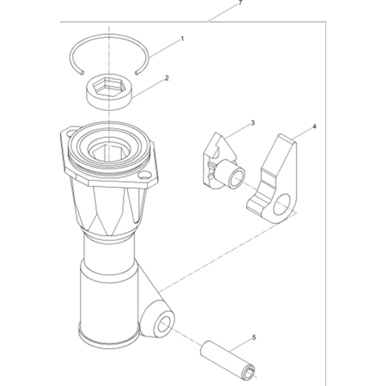 Tool Holder Assembly for Wacker BH23-5000007894 (Petrol) Rev.109 Breakers