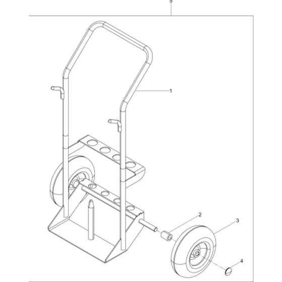 Cart Transportation Assembly-2 for Wacker BH24 5000610293 (Petrol) Rev.103 Breakers