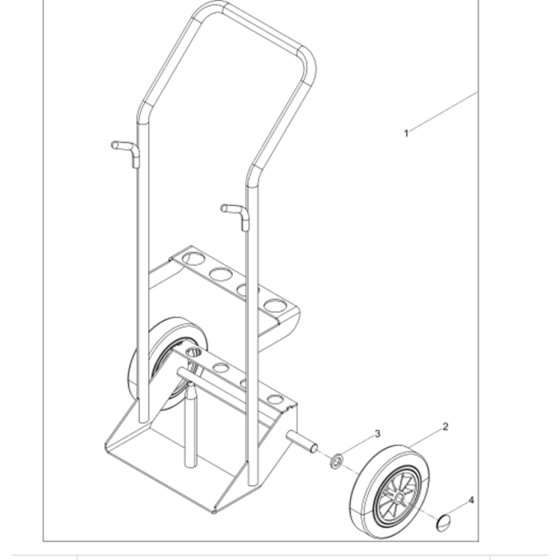 Cart Transportation Assembly for Wacker BH24-5000008937 (Petrol) Rev.105 Breakers