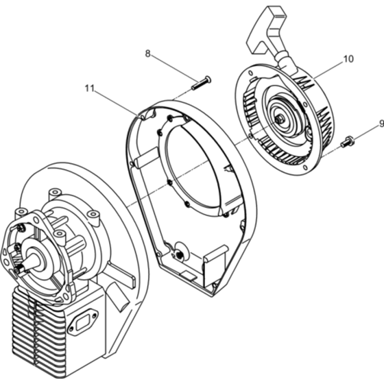 Gas Engine Assembly for Wacker BH24-5000008937 (Petrol) Rev.105 Breakers