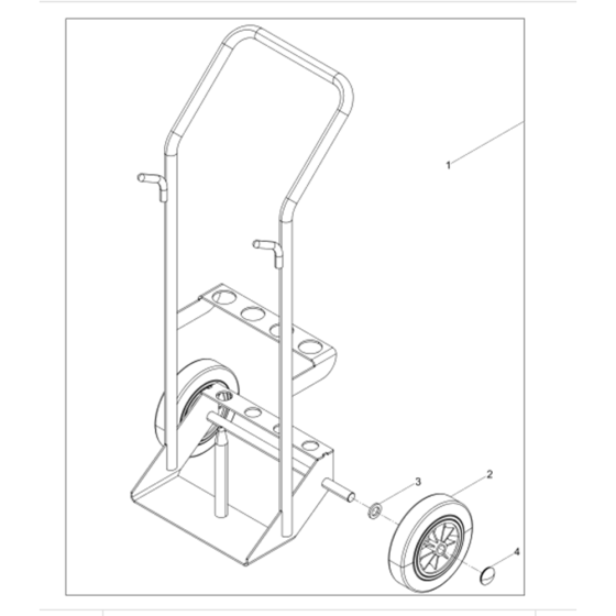 Cart Transportation Assembly for Wacker BH24-5000008992 (Petrol) Rev.102 Breakers