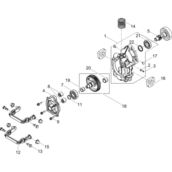 Crankcase Assembly for Wacker BH24-5000008992 (Petrol) Rev.102 Breakers