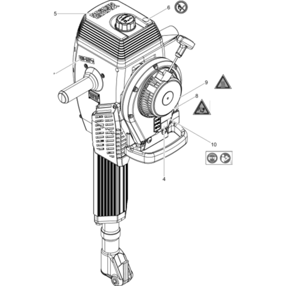 Labels Assembly for Wacker BH24-5000008993 (Petrol) Rev.105 Breakers