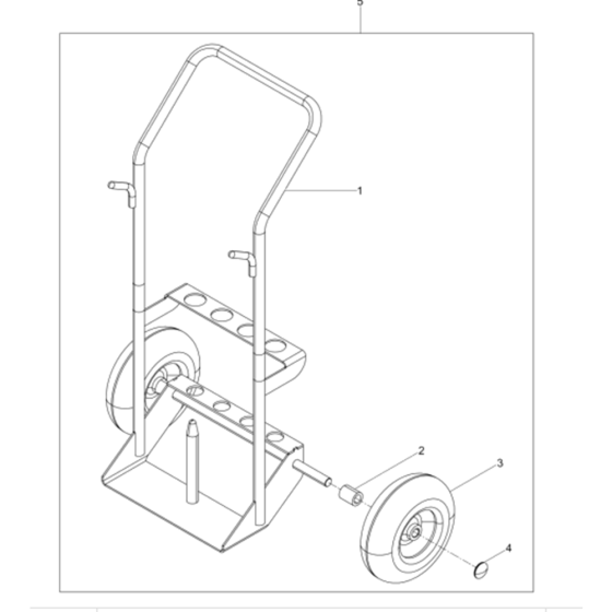 Cart Transportation-1 Assembly for Wacker BH24-5000008993 (Petrol) Rev.105 Breakers