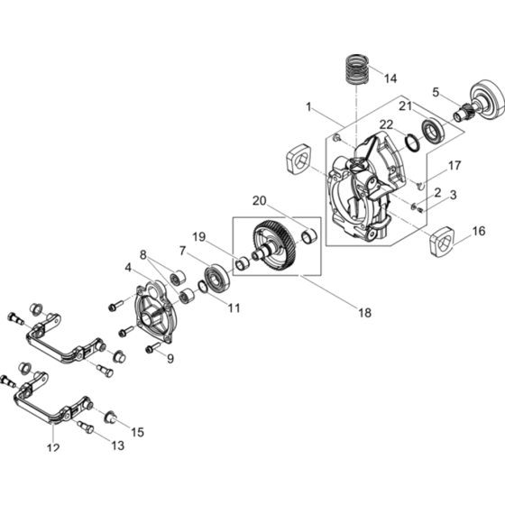 Crankcase Assembly for Wacker BH24-5000008993 (Petrol) Rev.105 Breakers