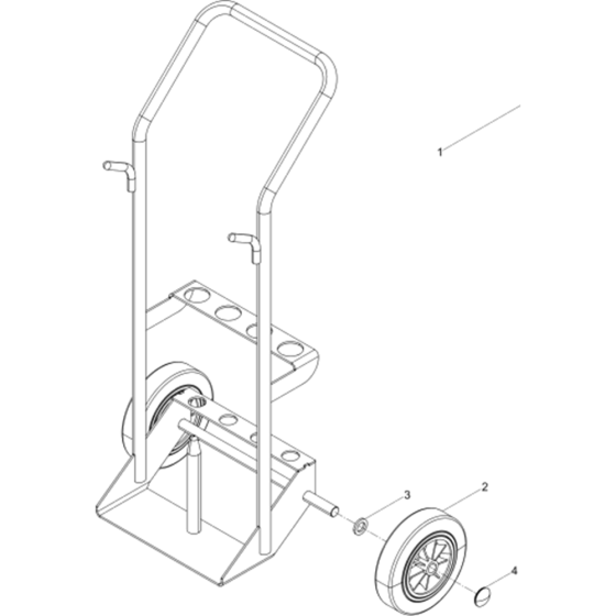 Cart Transportation Assembly for Wacker BH24-5000008994 (Petrol) Rev.105 Breakers