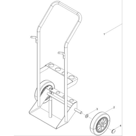 Cart Transportation Assembly-1 for Wacker BH55 5100004027 (Petrol 25x108) Rev.103 Breakers