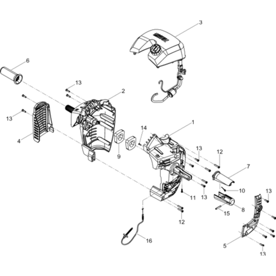 Hood Assembly for Wacker BH55 5100004029 (Petrol 28x160) Rev.103 Breakers