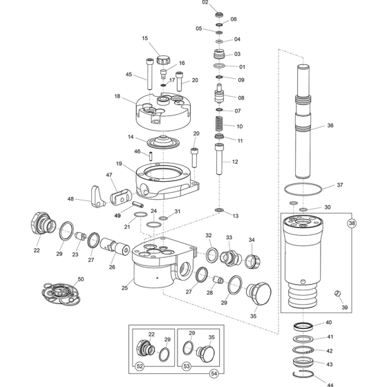 Main Assembly for Belle BHB 25X Breakers