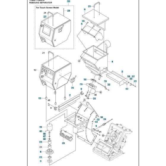 Separator Assembly for Husqvarna BLASTRAC 1-10DS Concrete Shot Blaster