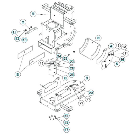 Frame Assembly for Husqvarna BLASTRAC EBE 200V Steel Shot Blaster