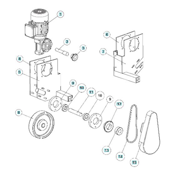 Drive Assembly for Husqvarna BLASTRAC EBE 350 Steel Shot Blaster