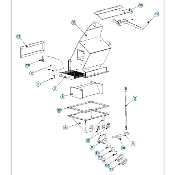 Separator Assembly for Husqvarna BLASTRAC EBE 350 Steel Shot Blaster