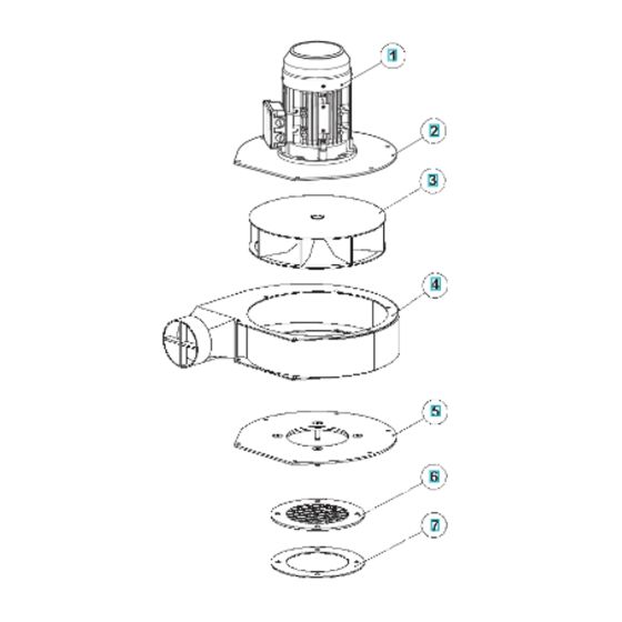 Fan Assembly for Husqvarna BLASTRAC EBE 350EX Steel Shot Blasters