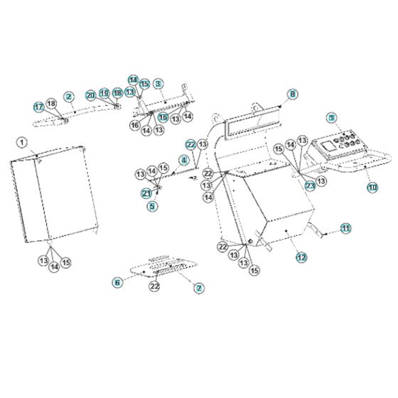 Electrical Assembly for Husqvarna BLASTRAC EBE 500S Steel Shot Blaster