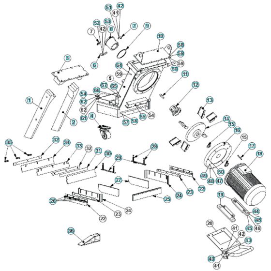 Housing Assembly for Husqvarna BLASTRAC EBE 500S Steel Shot Blaster