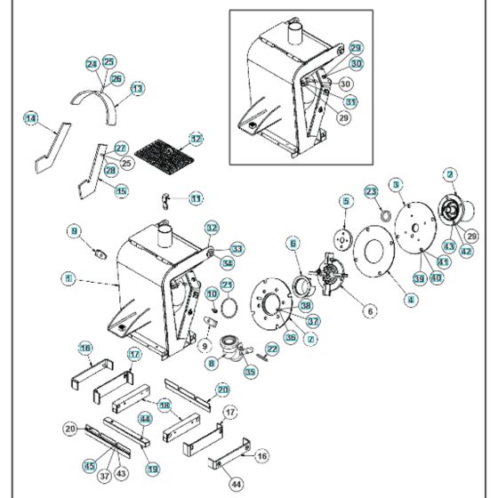 Housing Assembly for Husqvarna BLASTRAC 1-8DM Concrete Shot Blasters