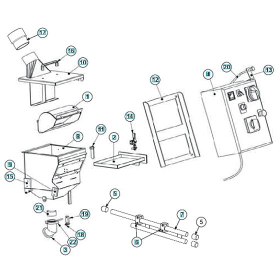 Separator Assembly for Husqvarna BLASTRAC 1-8DPS30 Concrete Shot Blaster