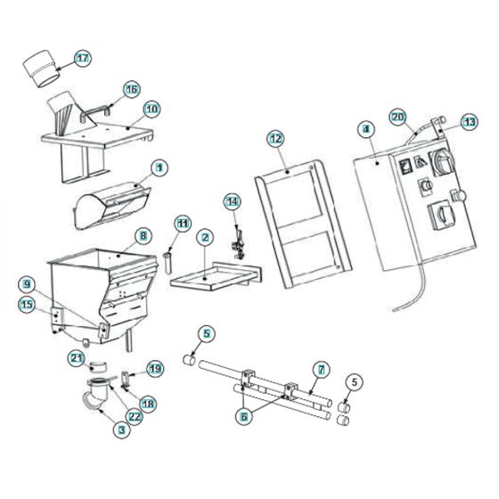 Separator Assembly 2 for Husqvarna BLASTRAC 1-8DPS55 Concrete Shot Blaster