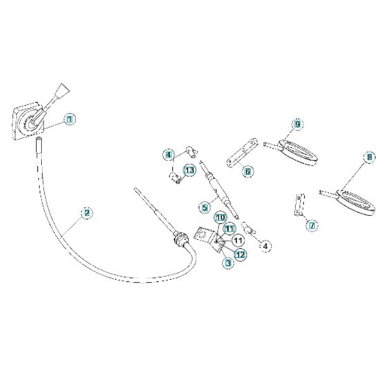 Lever Assembly for Husqvarna BLASTRAC 2-20DT Concrete Shot Blaster