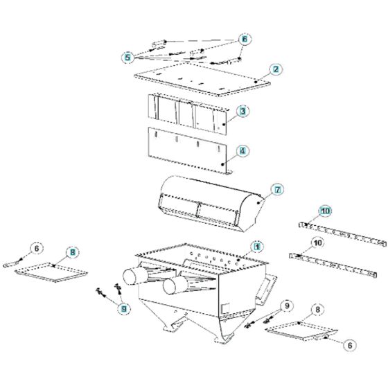 Separator Assembly for Husqvarna BLASTRAC 2-48DS Steel Shot Blaster