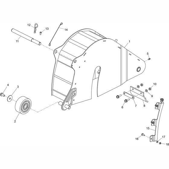 Blade Guard Assembly for Altrad Belle Duo350X Floor Saw