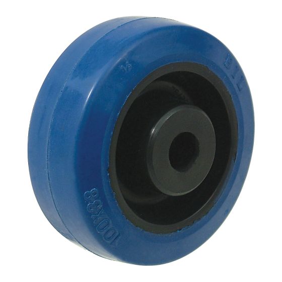 Blue Rubber Castor Wheel Only