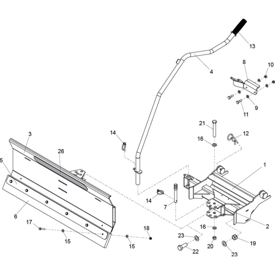 Optional Equipment - Snow Plough Assembly for Belle BMD 300 Mini Dumper