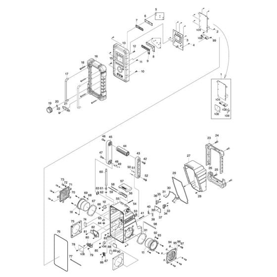 Complete Assembly for Makita BMR102 Radio