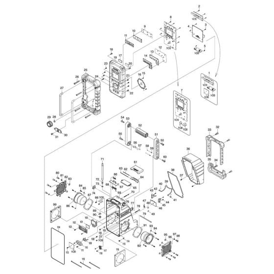 Complete Assembly for Makita BMR103 Radio