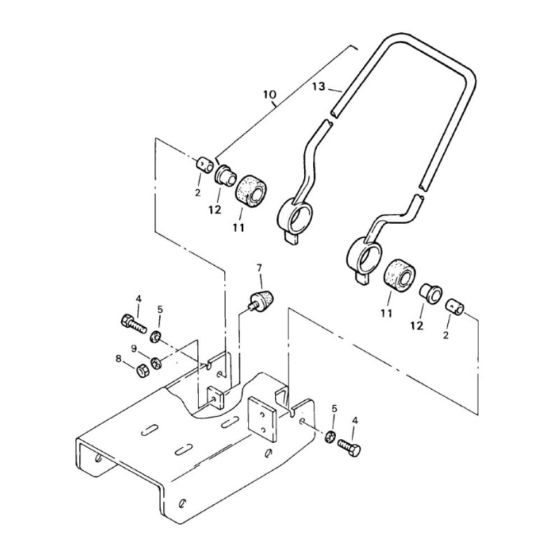 Steering Handle Assembly for Bomag BP 15/45 Compactors