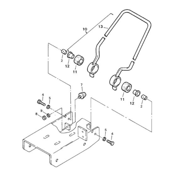 Steering Handle Assembly for Bomag BP 15/45 Compactors