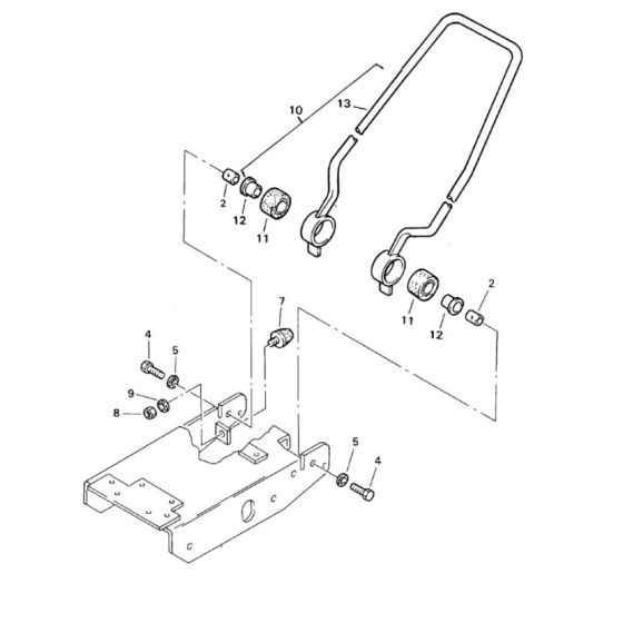 Steering Handle Assembly for Bomag BP 15/45D Compactors