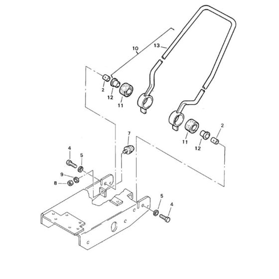 Steering Handle Assembly for Bomag BP 15/45D Compactors