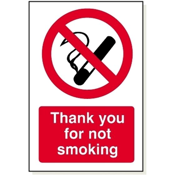 Thank No Smoking S/Adhesive