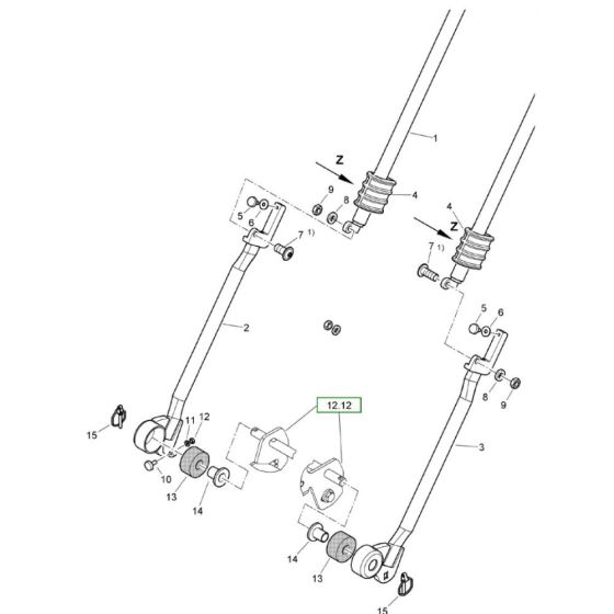 Steering Handle Assembly for Bomag BP 10/30 Compactors