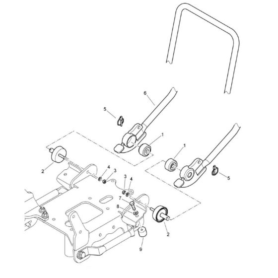 Steering Handle Assembly for Bomag BP 10/35 Compactors