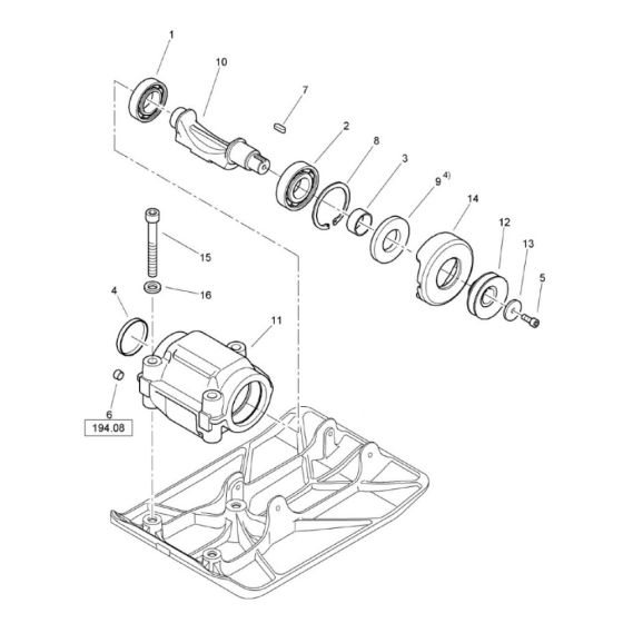 Exciter Unit Assembly for Bomag BP 10/35 Compactors